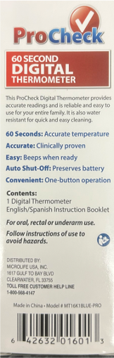 Procheck thermometer pkg back